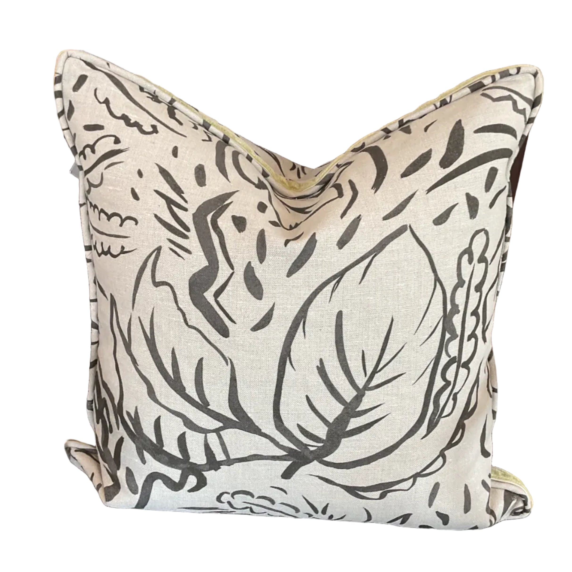 Botanical- Charcoal 22" Custom Boxed Pillow