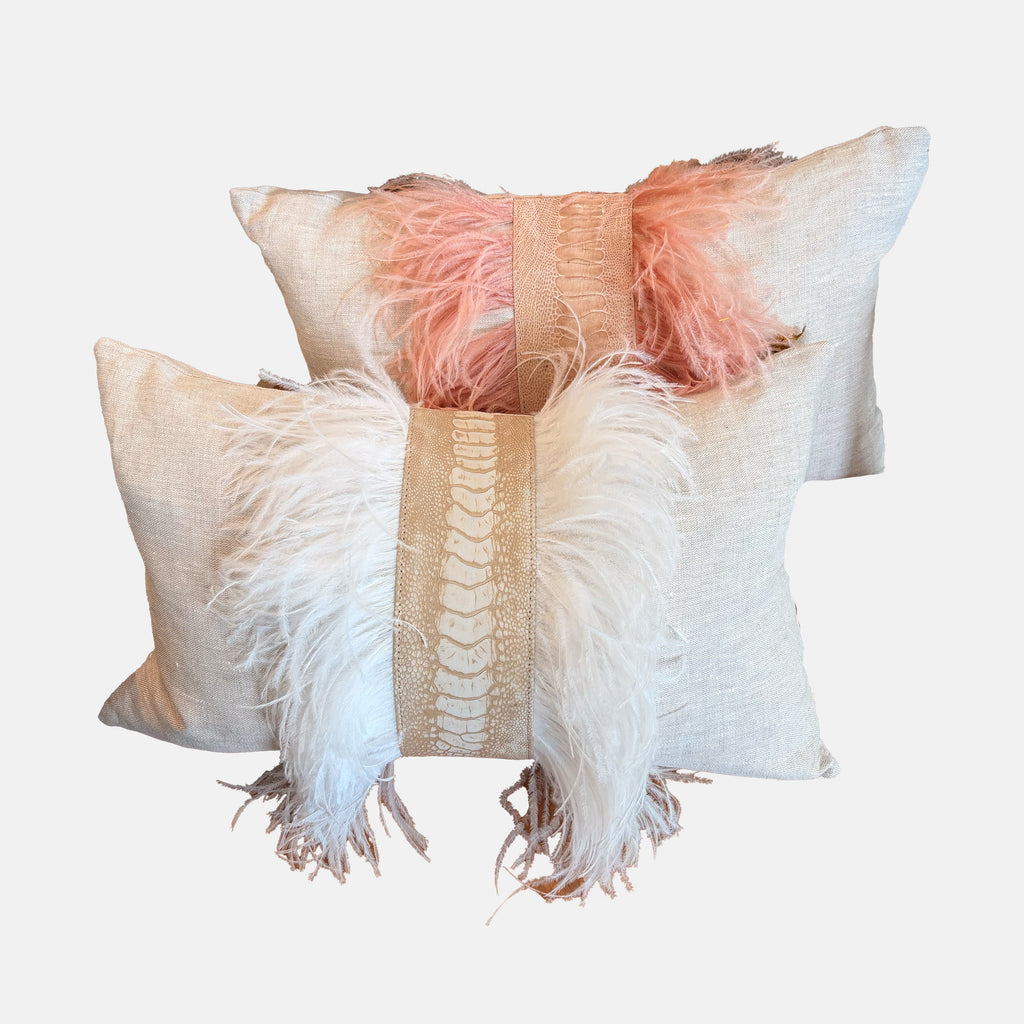Ostrich Feather Lumbar