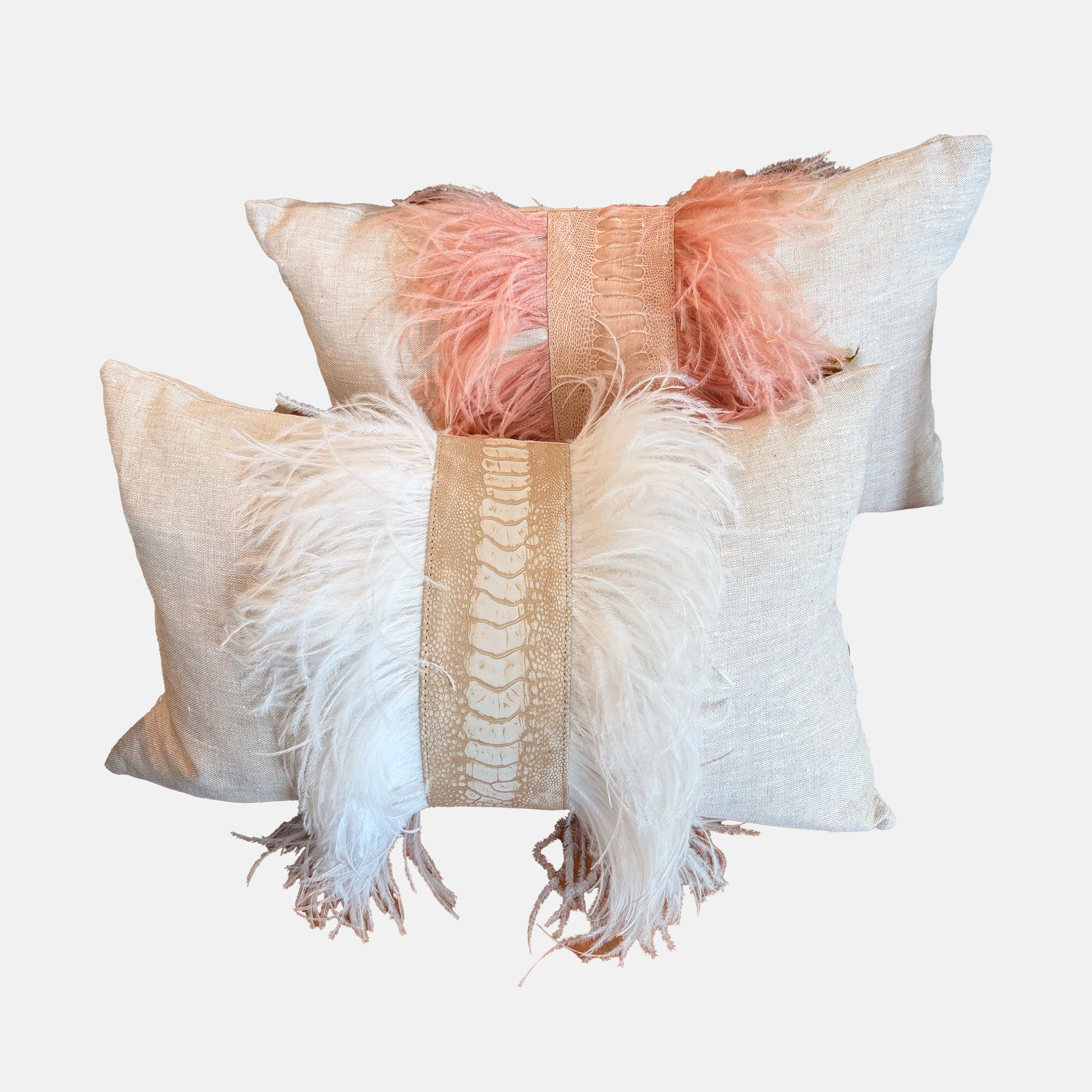 Ostrich Feather Lumbar