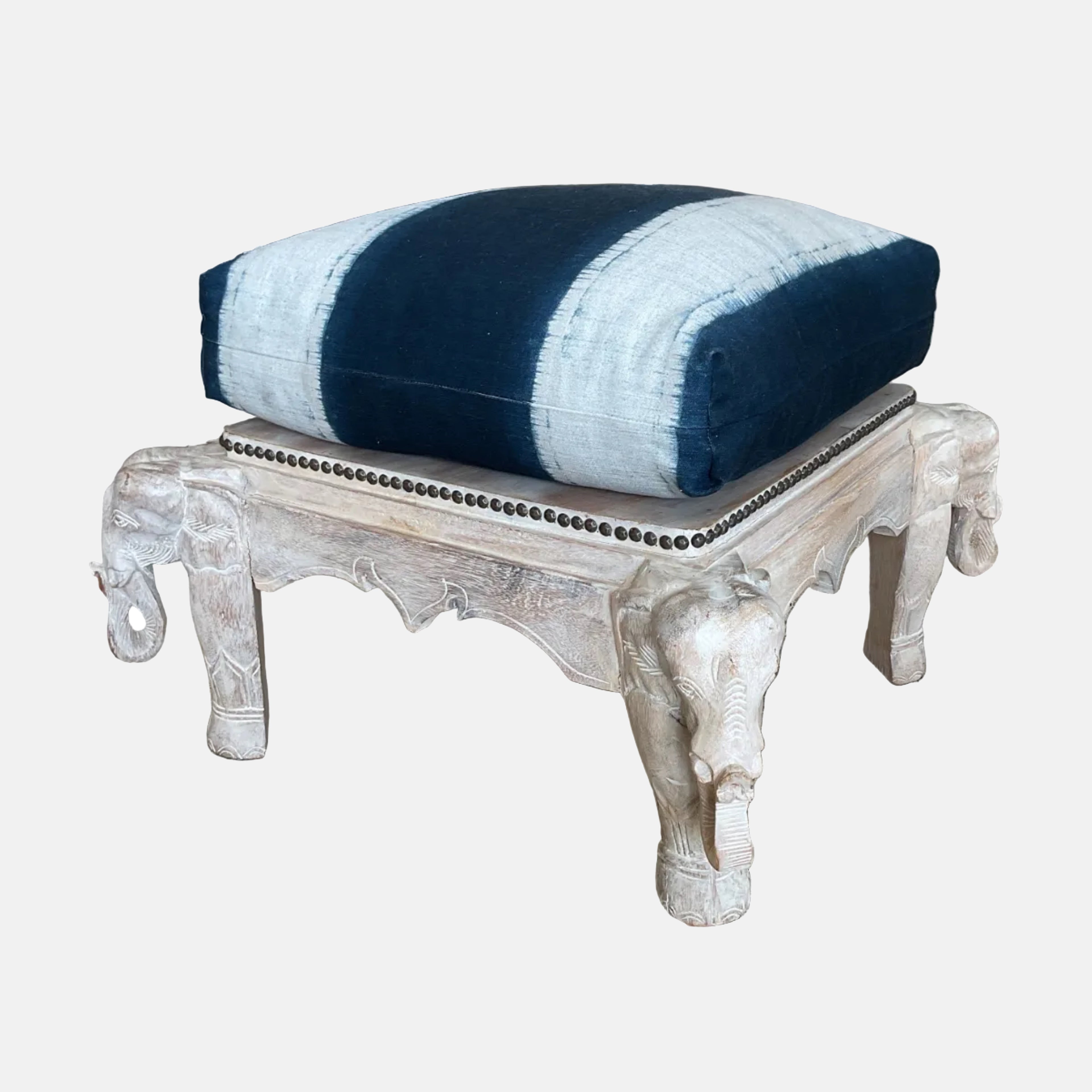 Elephant Stool with Cushion