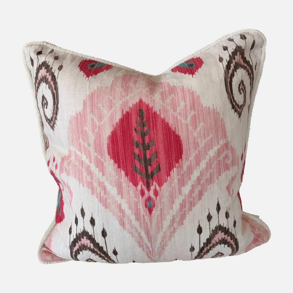 Pink Ikat Print Pillow