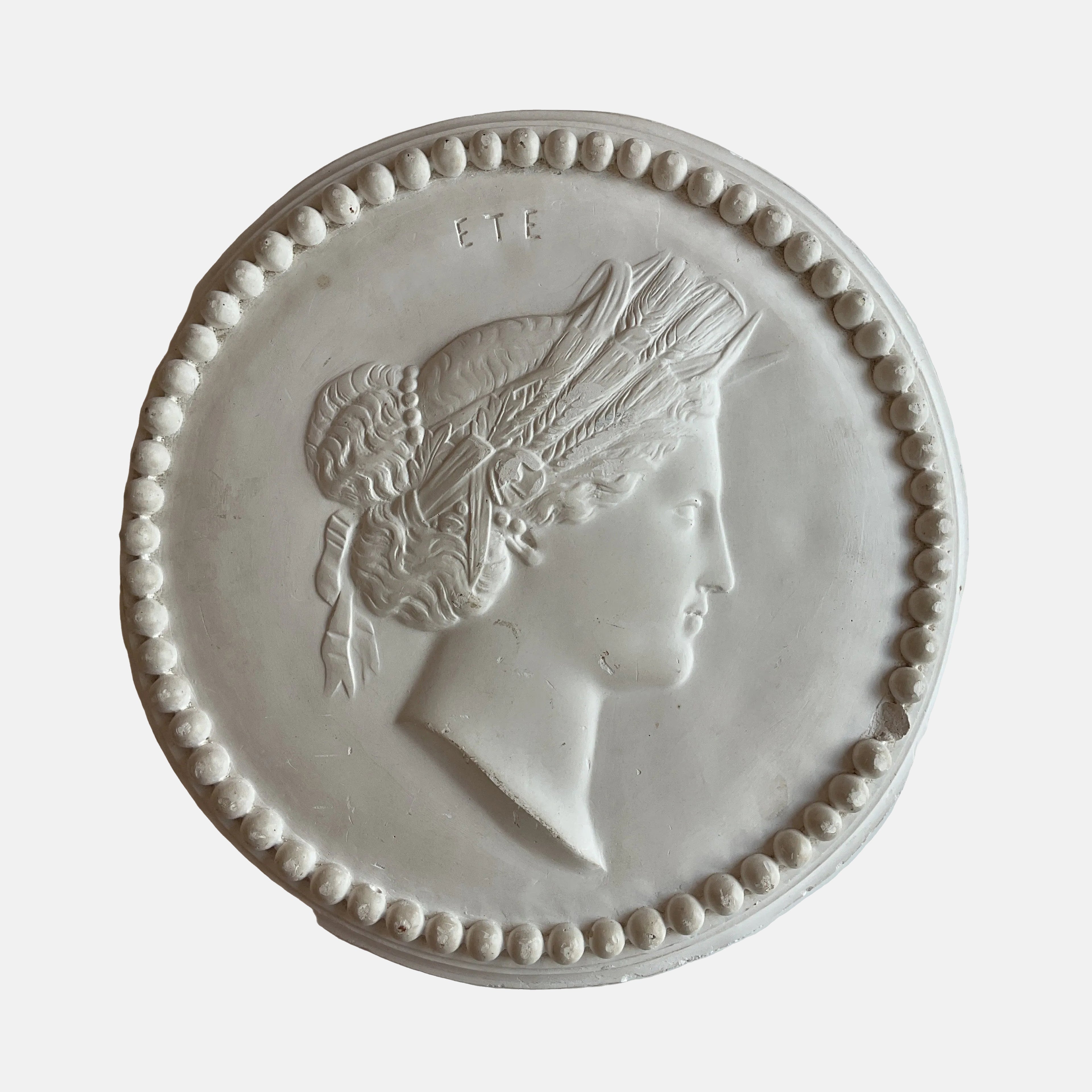 Antique Plaster Stucco Medallion