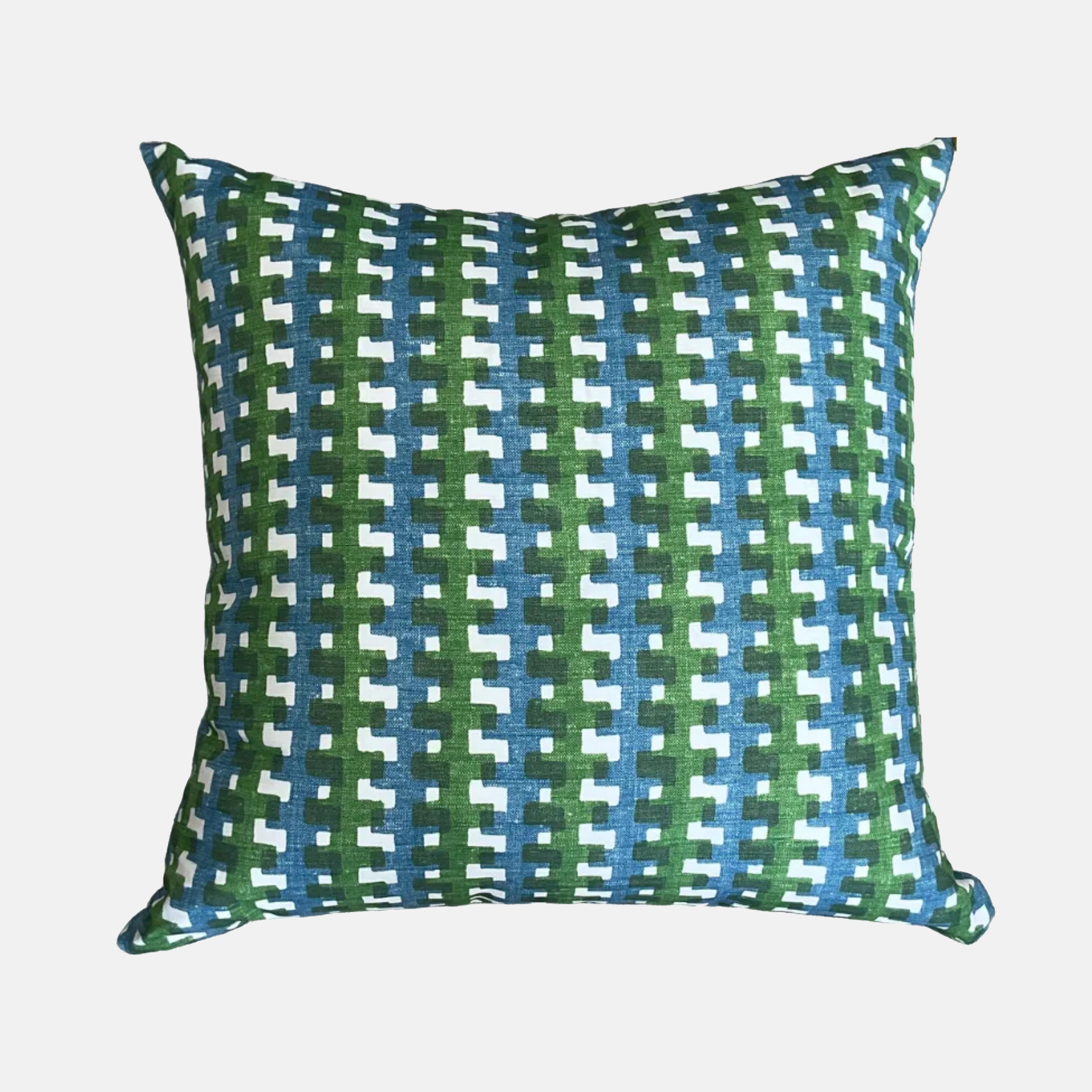 Imogene Green And Blue Check Pillow