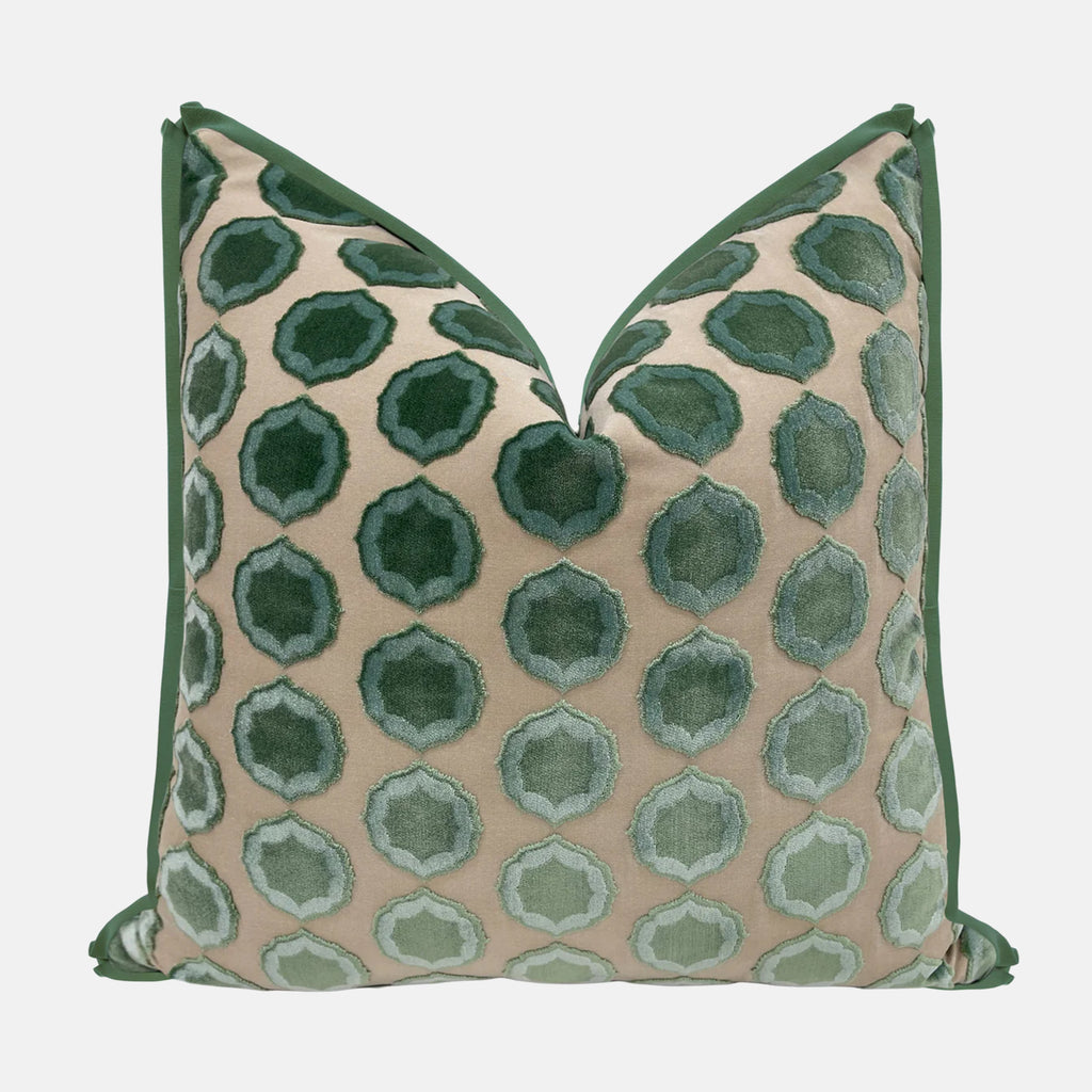 Turquoise + Nattier Pillow
