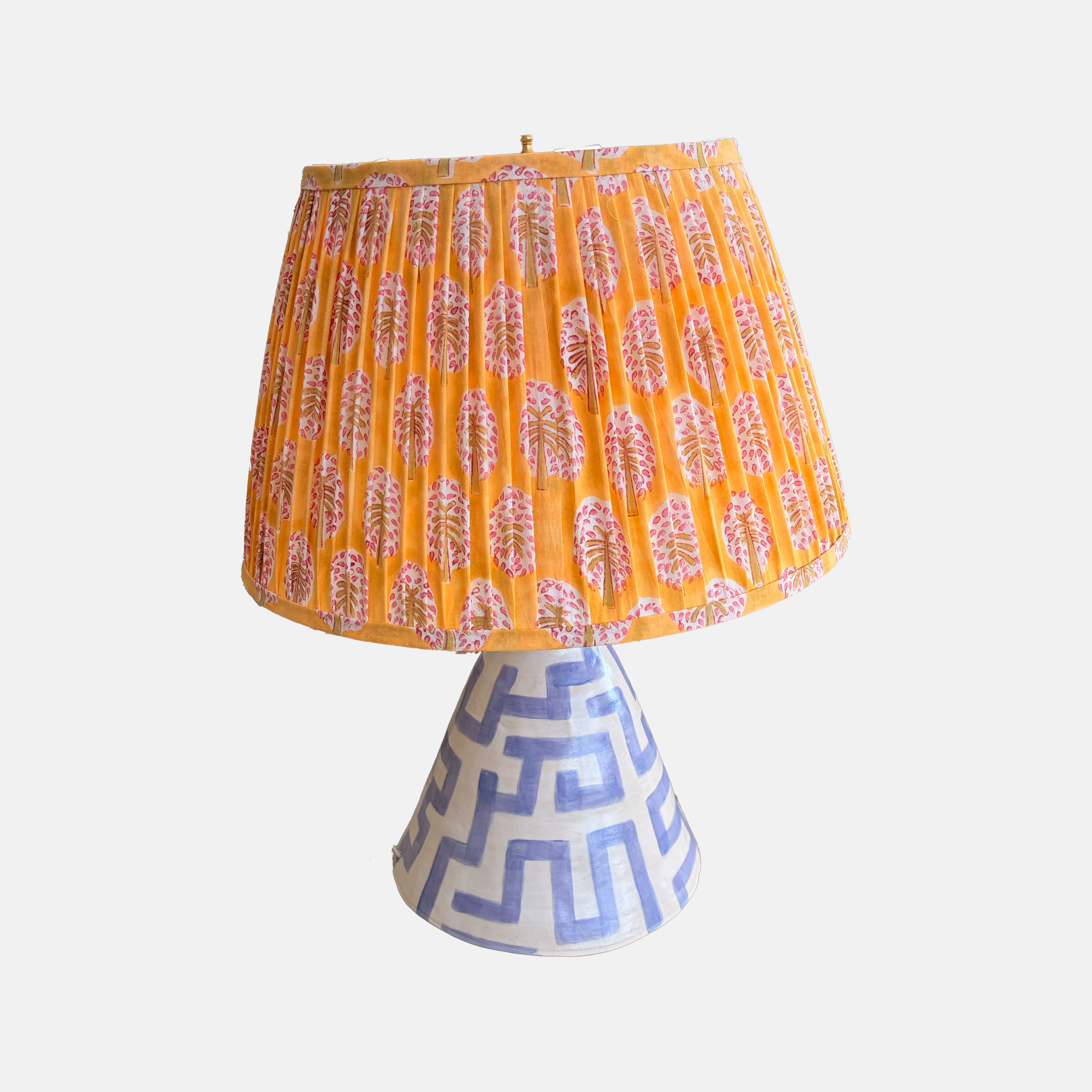 Ceramic Lamp with Fabric Shade