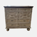 English Jacobean Bleached Wood Chest