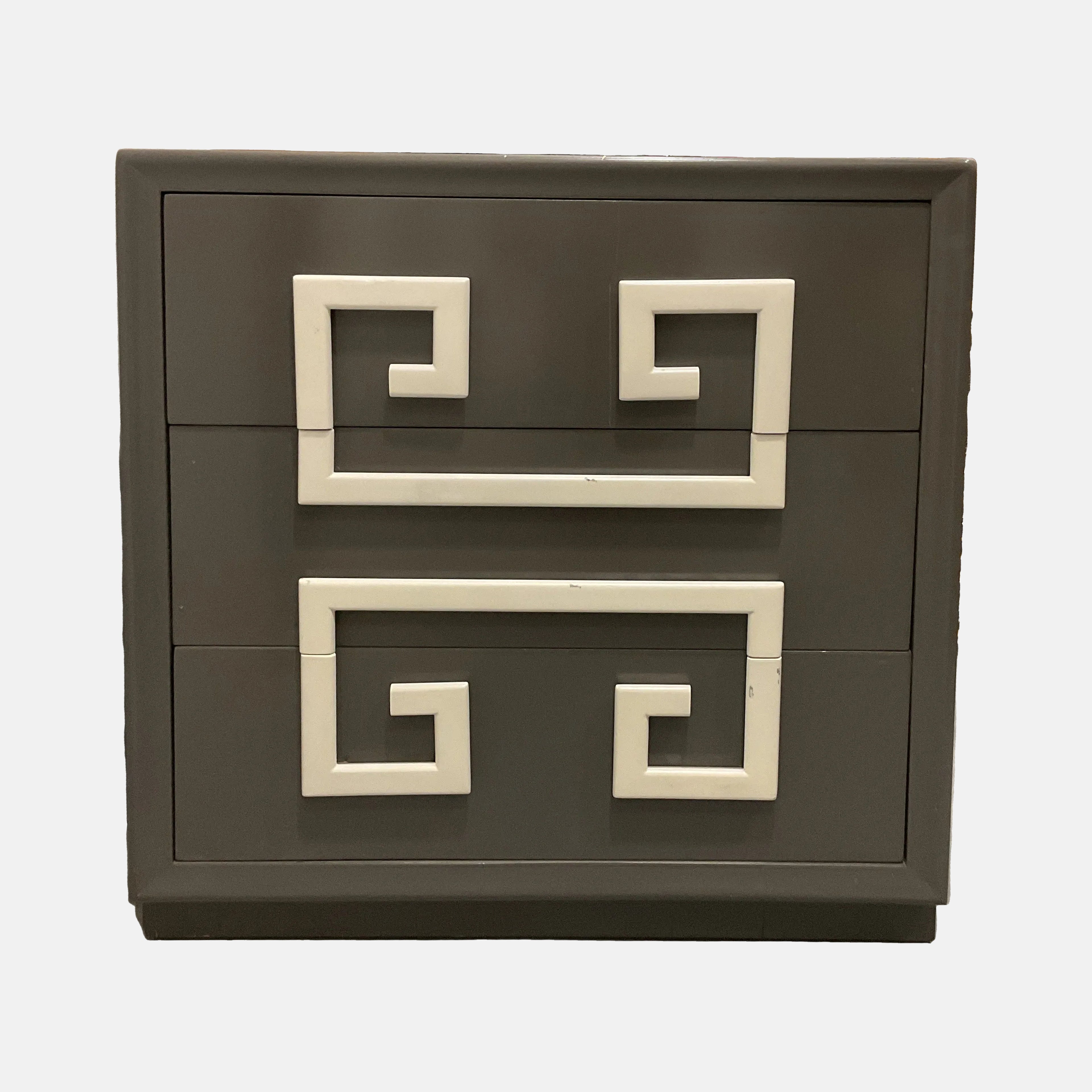Gray Kittinger Style Mandarin Greek Key Chest