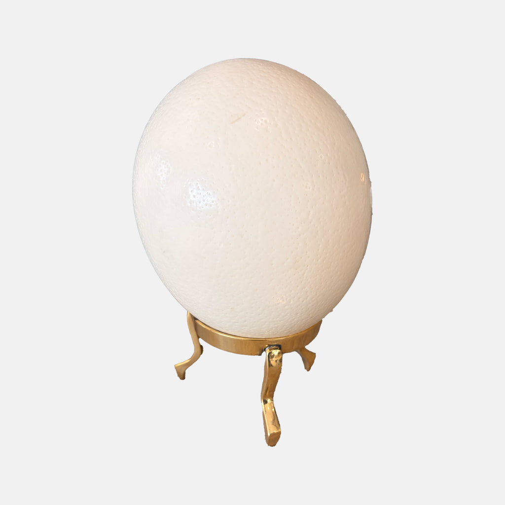 Ostrich Egg on Brass Stand