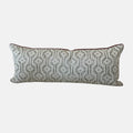 Green Block Print Lumbar Pillow