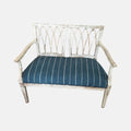 Petite 19th Century Italian Settee with Custom Upholstery