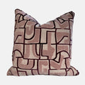 Purple Geo Velvet Pillow