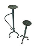 Vintage Verdigris Copper Candle Stick Holders - Pair