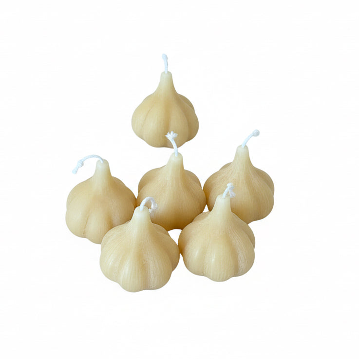 Garlic-Shaped Beeswax Candles