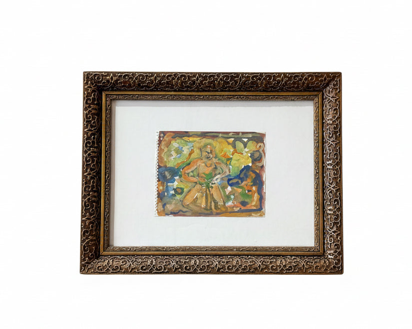 Colorful Abstract in Antiques Gilded Frame