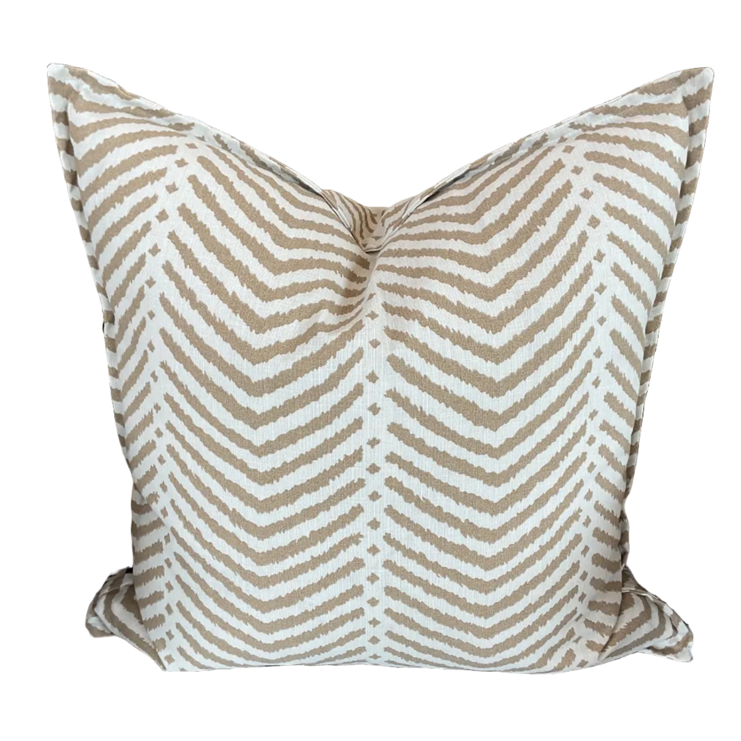 Tan Zig Zag Pillows - 22"