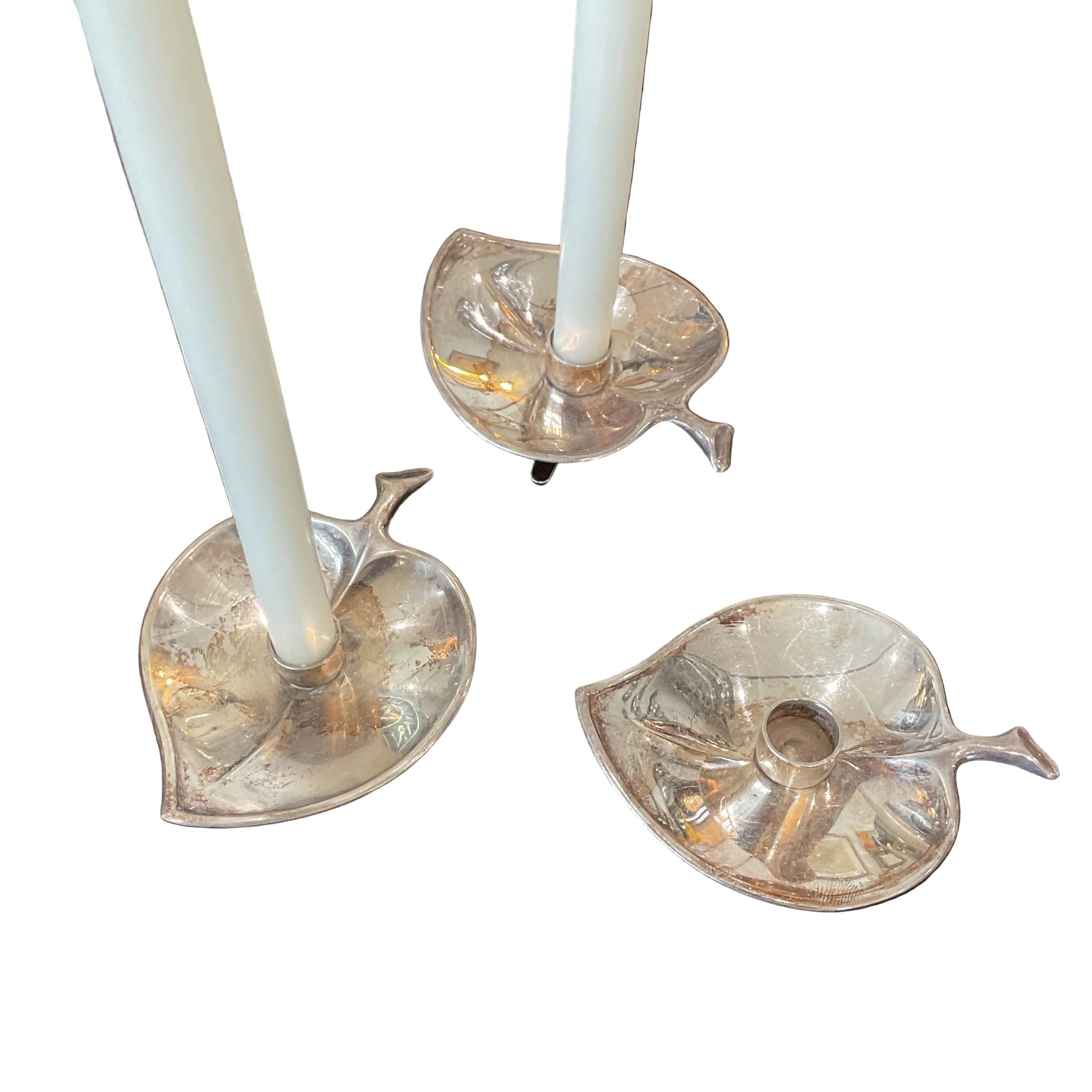 Set of 6 Vintage Silverplated Candle Holder