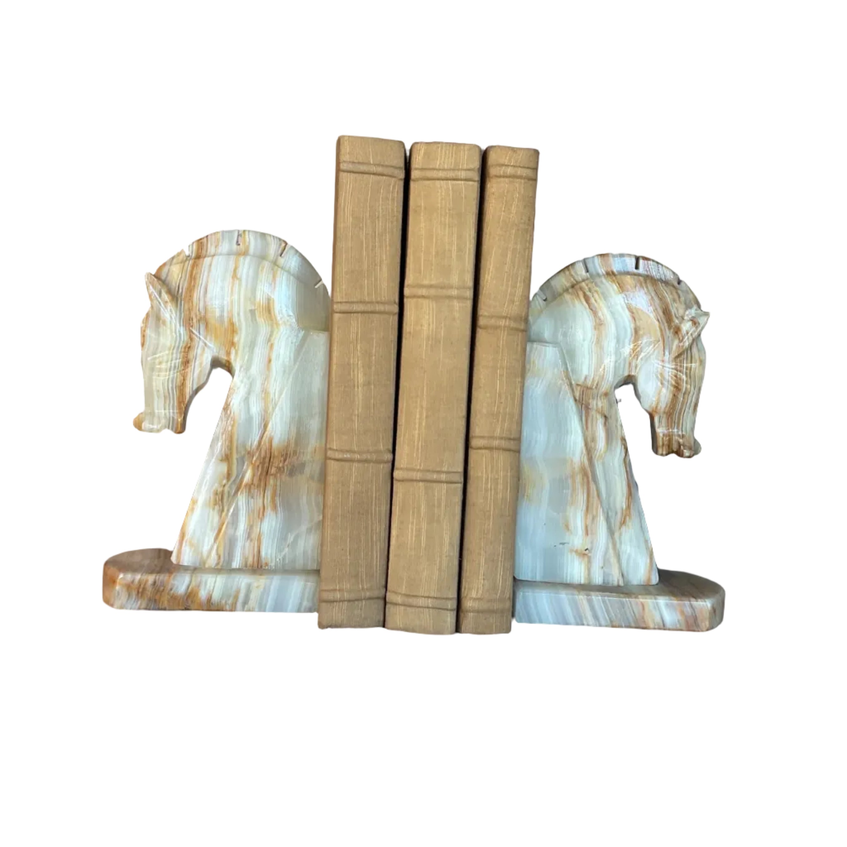 Onyx Horsehead Bookends (Pair)