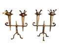 Large French Gilded Candlestick Holders - Pair