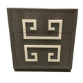 Gray Kittinger Style  Mandarin Mid Century Greek Key Chest