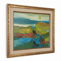Abstract Landscape in Gold Frame