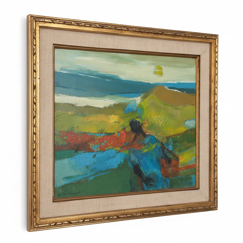 Abstract Landscape in Gold Frame
