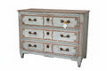 French Blue Commode with Bow Detail - 3 Drawers