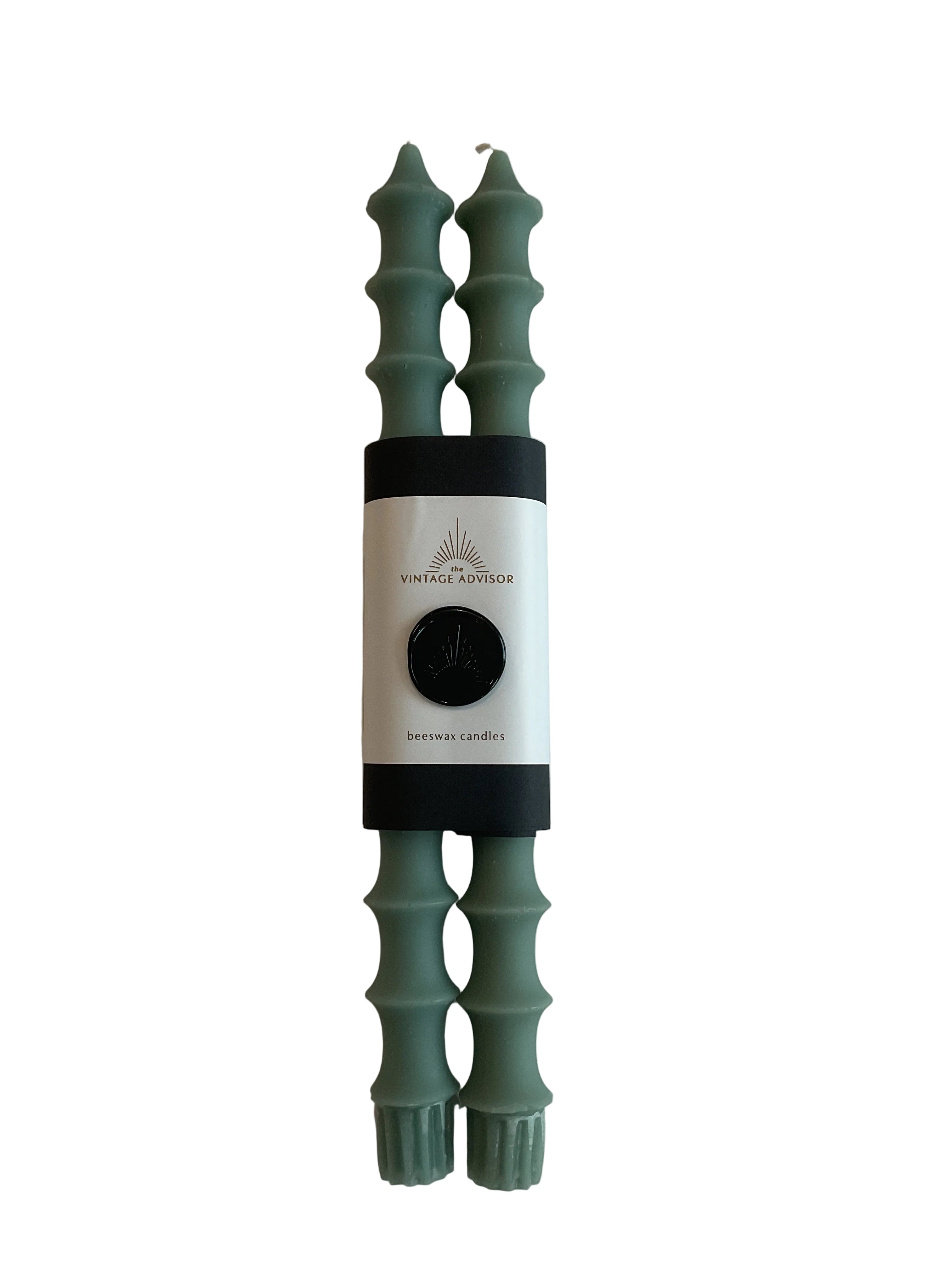 Bamboo Taper Beeswax Candle - Pair