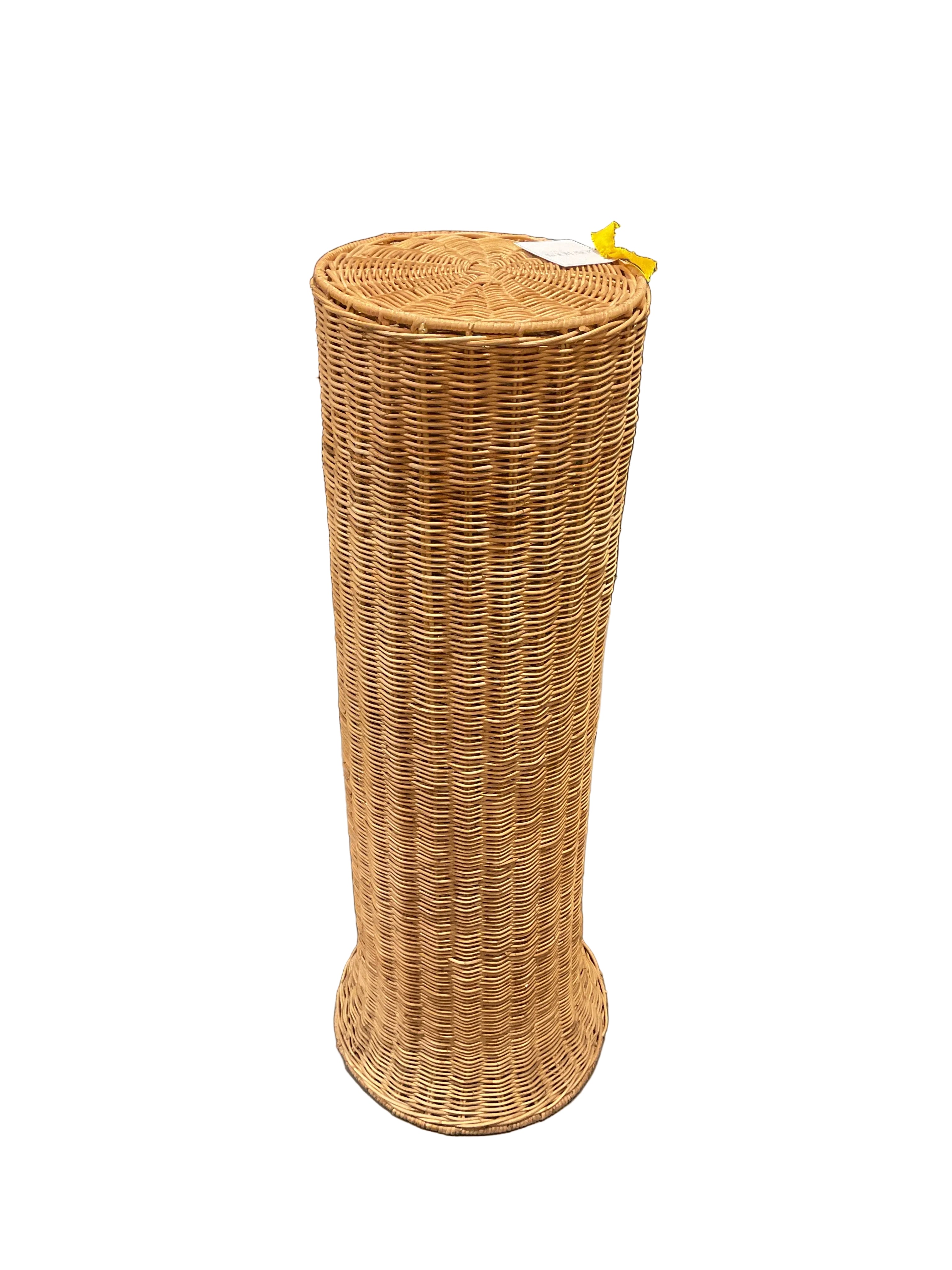 Woven Rattan Pedestal