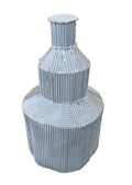 Italian Ceramic Sculptural White Bottle