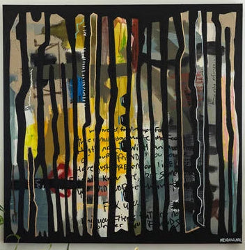 Kim Meadowlark Painting "DECEPTION" 36X36"