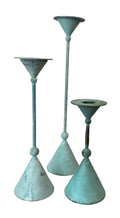 Verdigris Candlesticks