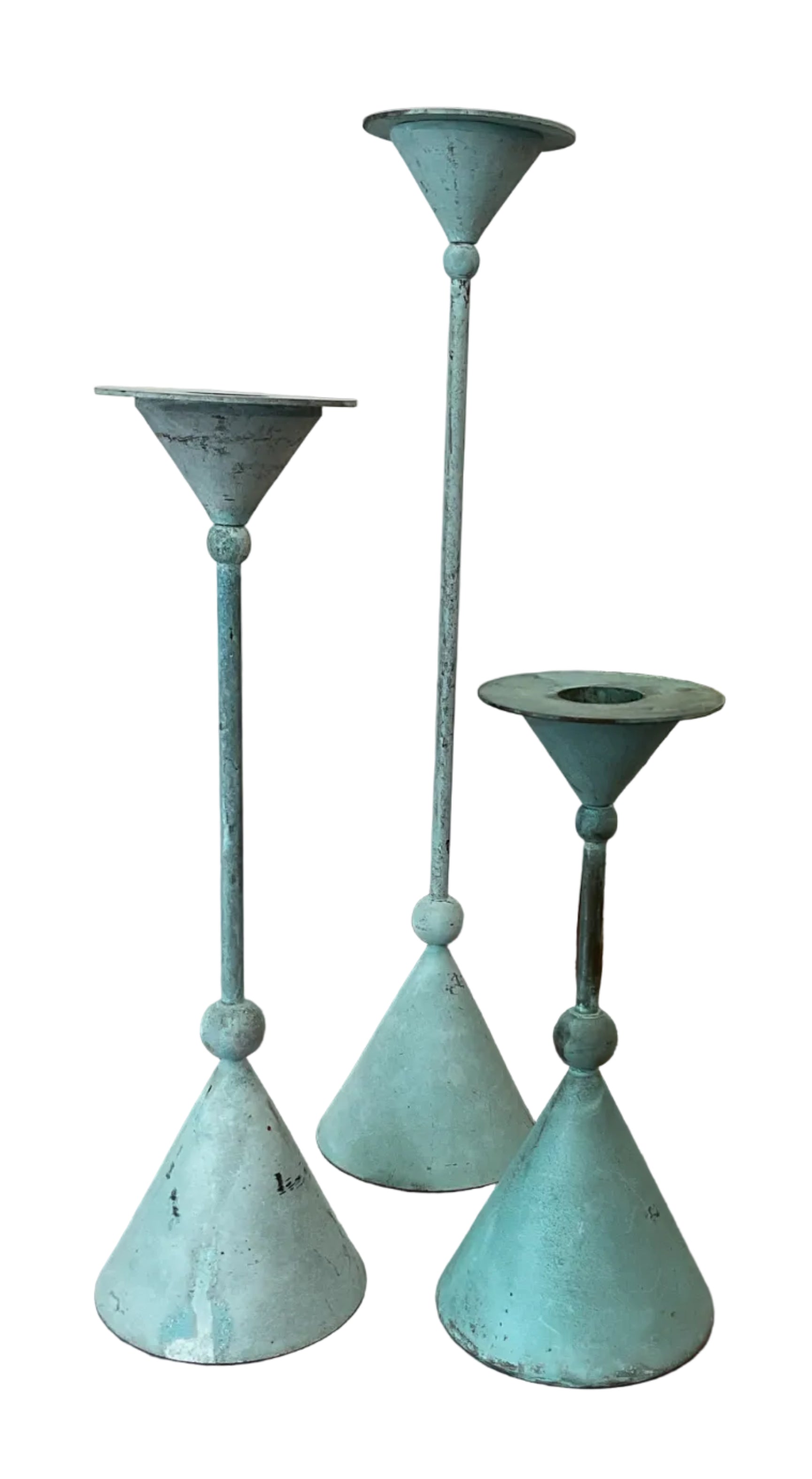 Verdigris Candlesticks