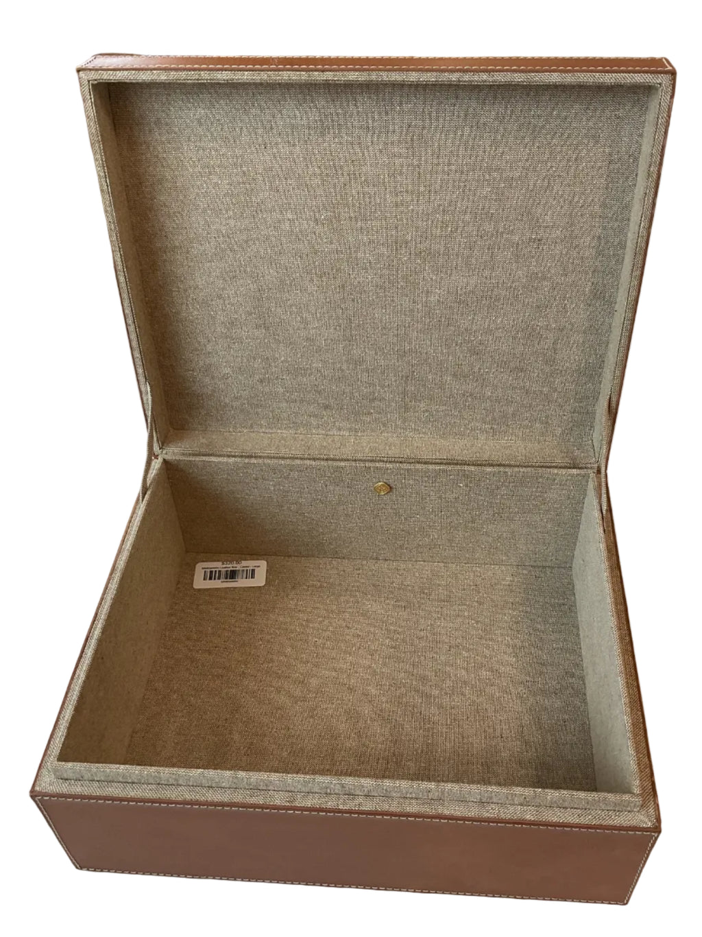 Leather Box - Camel - Large