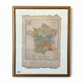 Custom Framed Antique Map of France from the 1700's