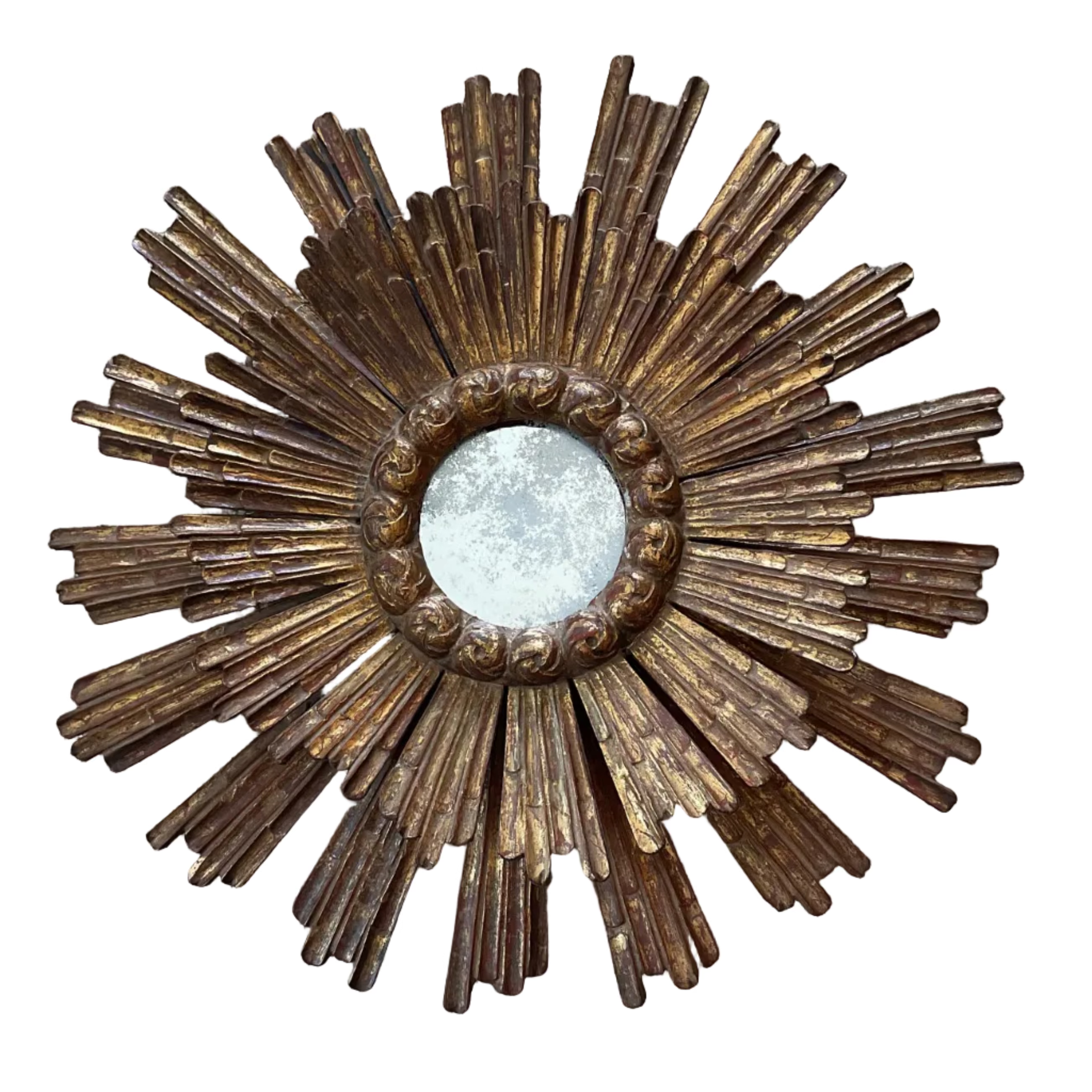 Antique Double Layer Sunburst Mirror