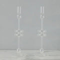 Glass Candlestick, Large, Clear
