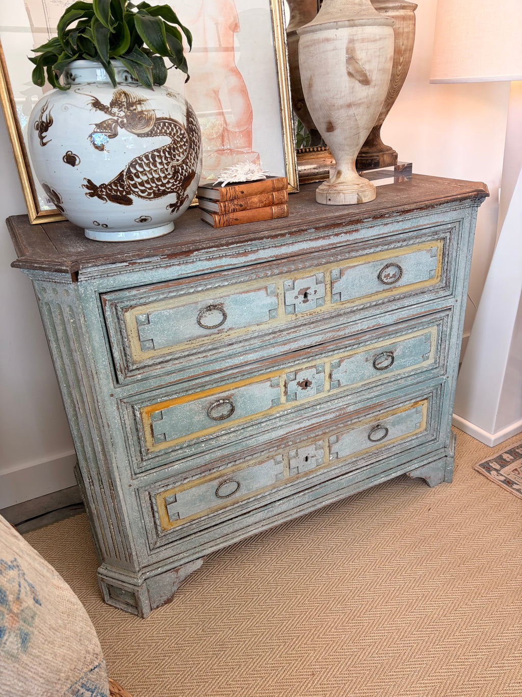 Rustic Light Blue Dresser