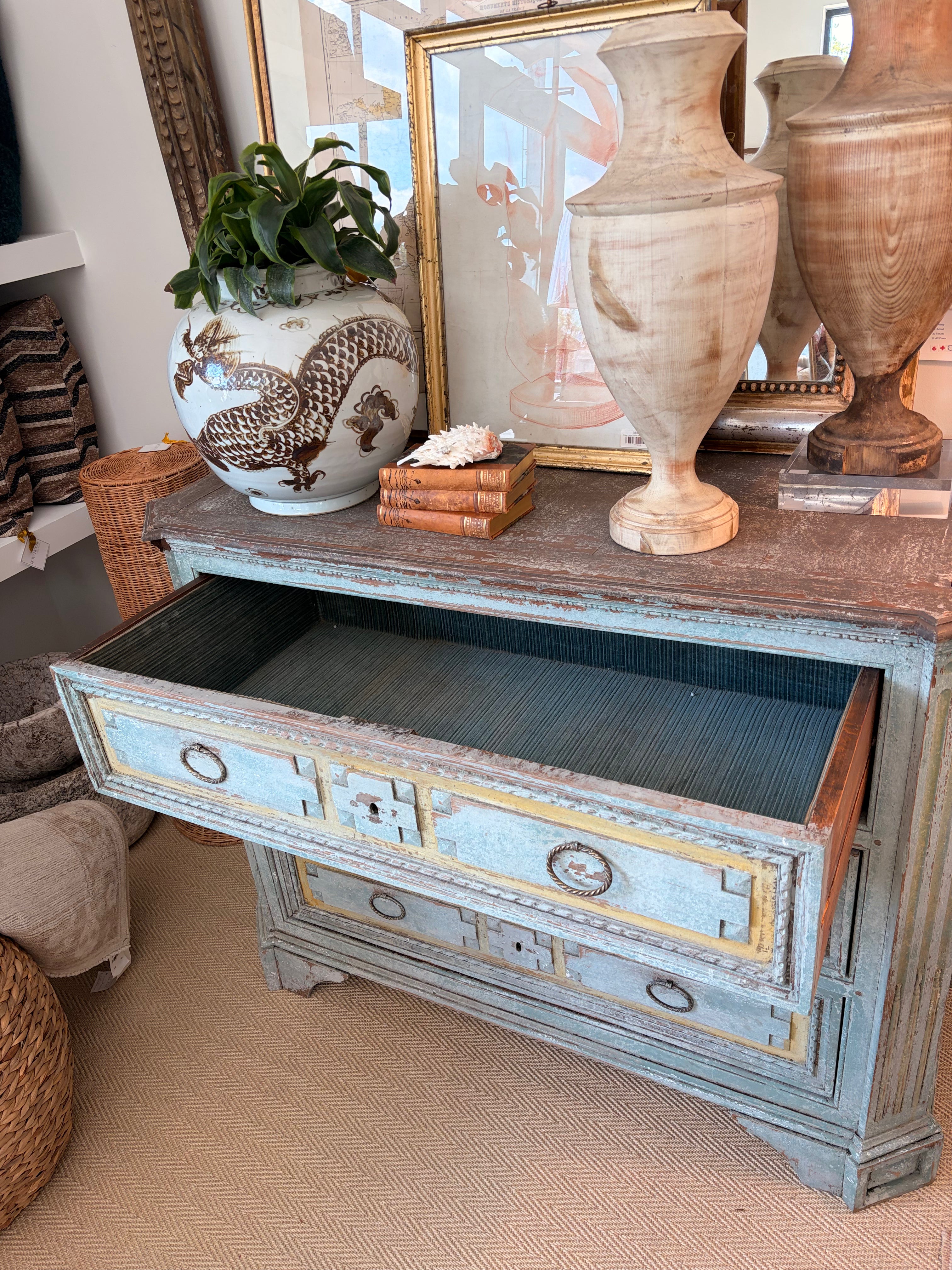 Rustic Light Blue Dresser