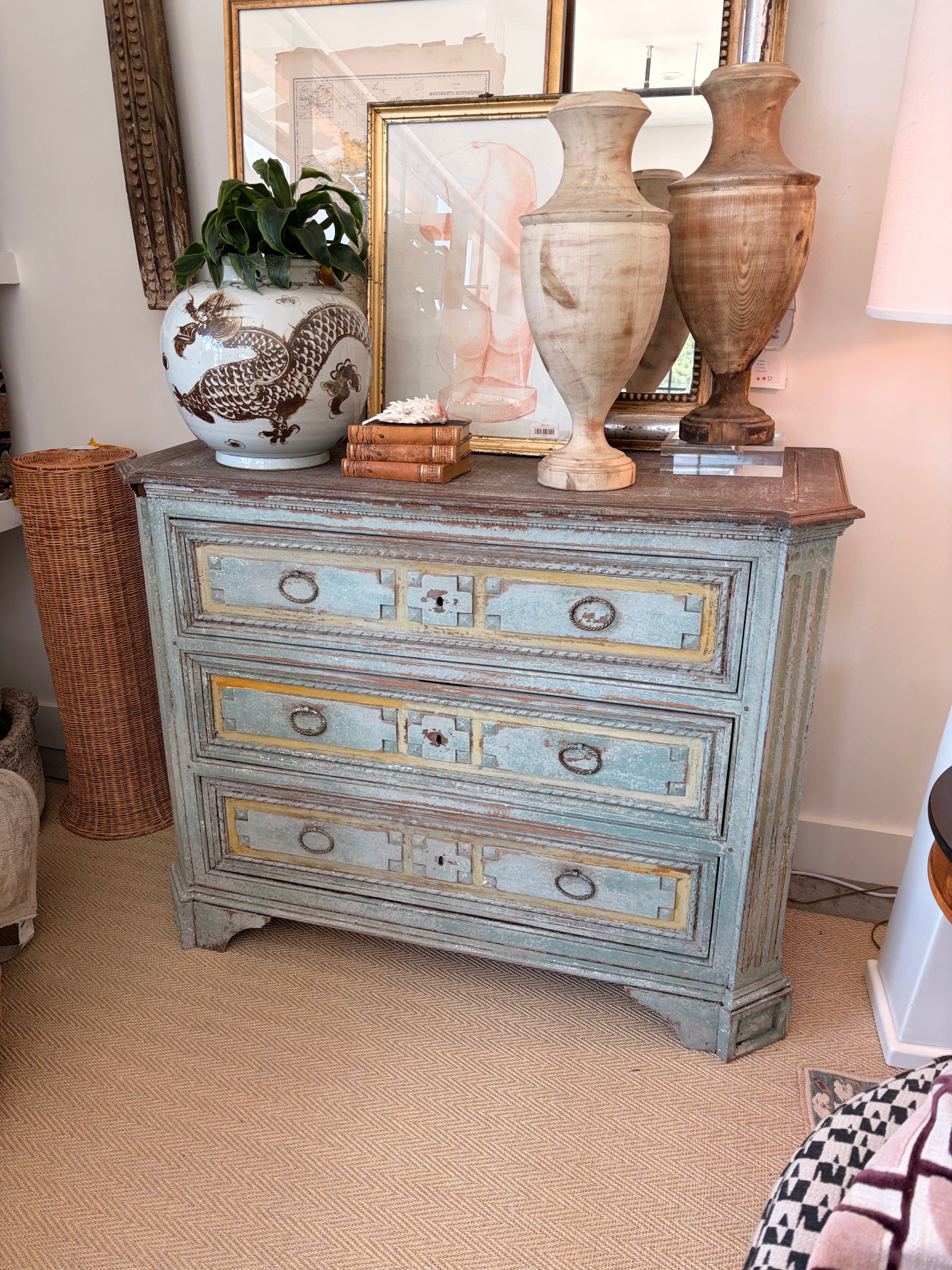 Rustic Light Blue Dresser