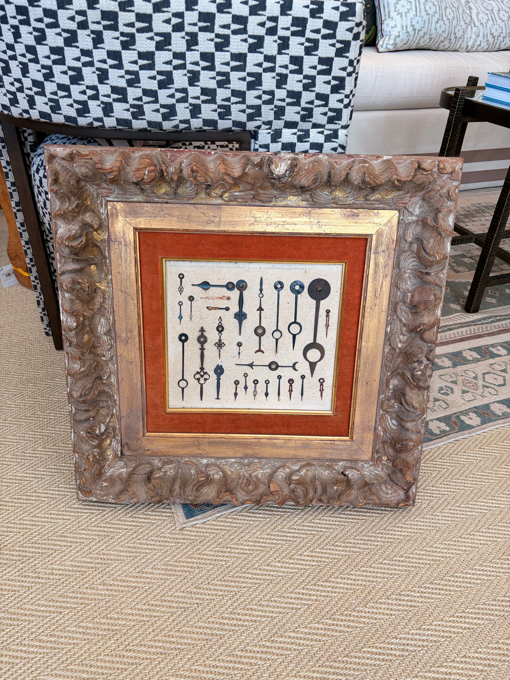 18th Century Framed Clock Hands