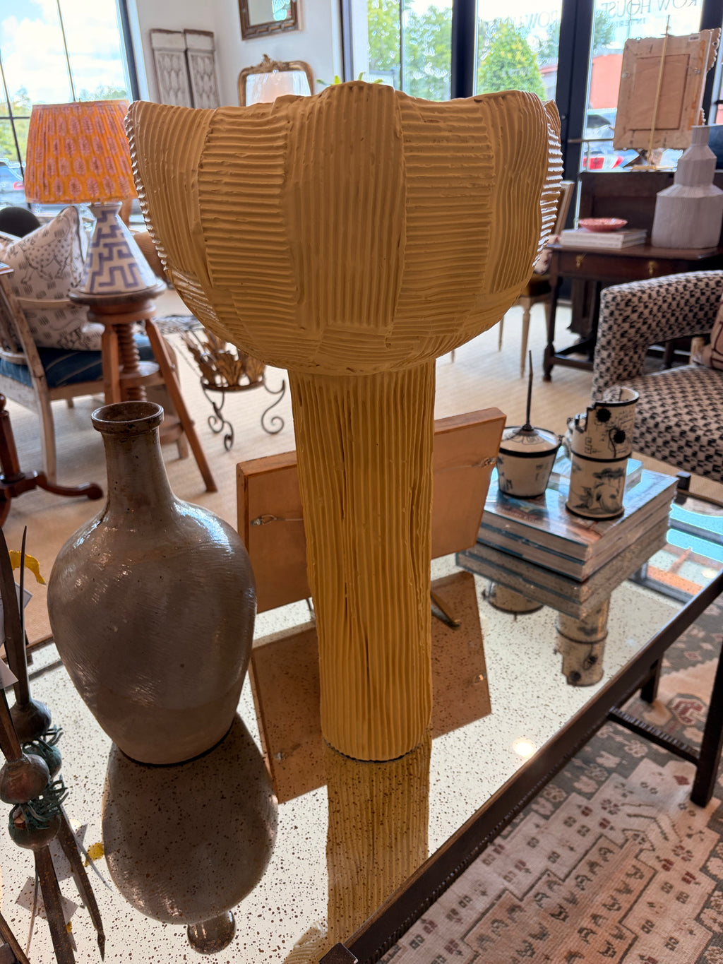 Italian Ceramic Yellow Sculpture