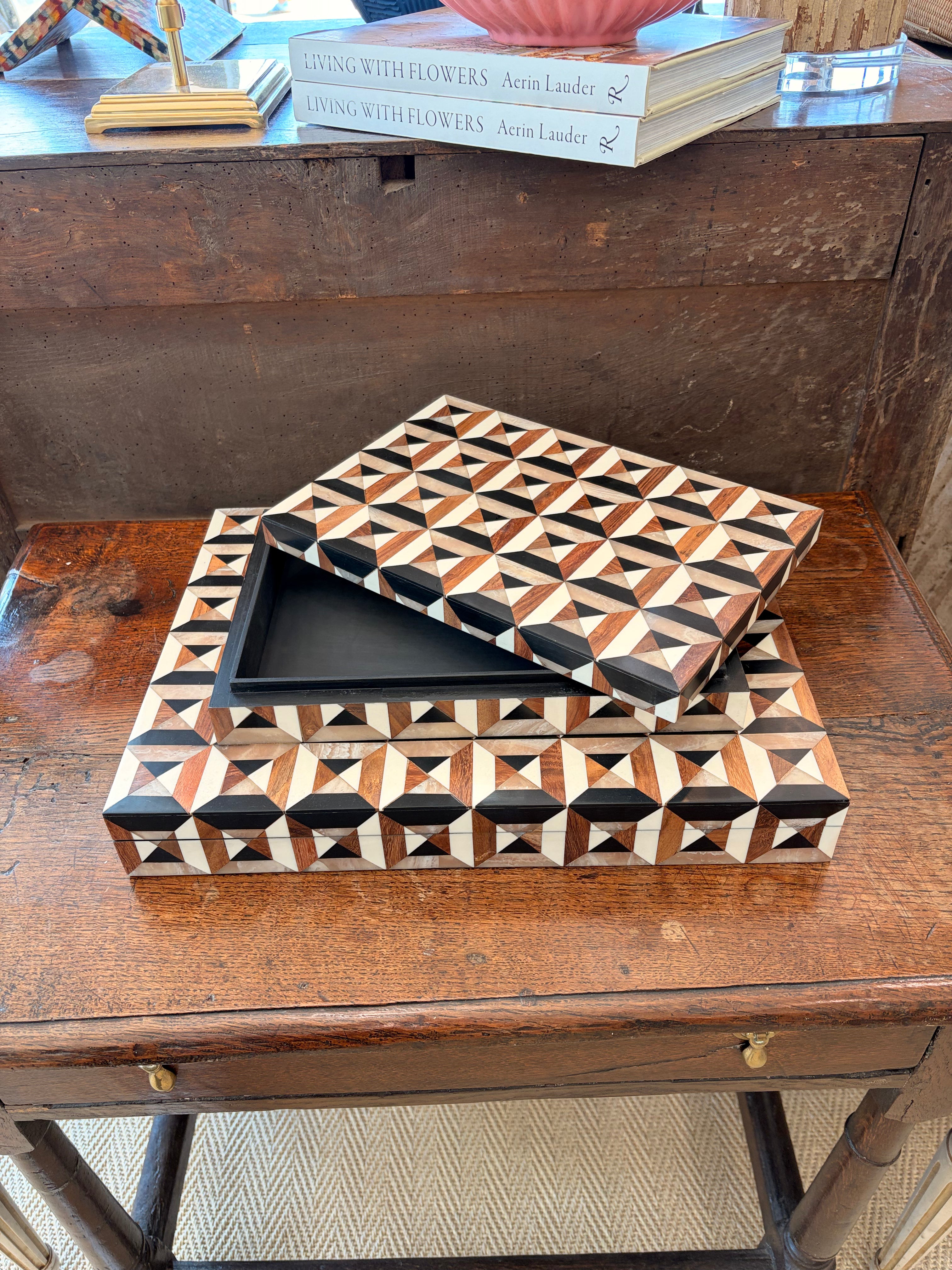 Eichholtz Geometric Inlay Boxes