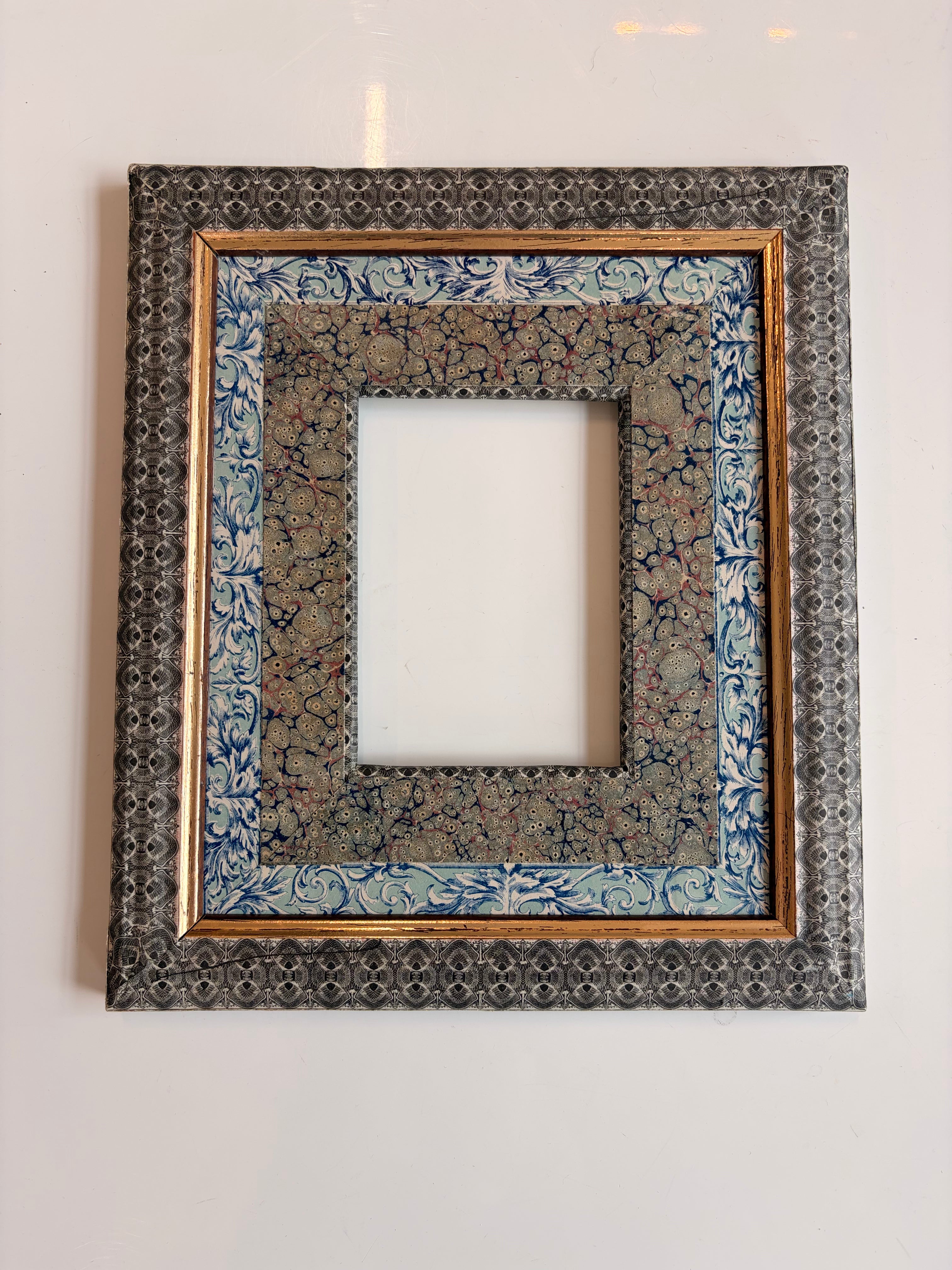 Antique French Papered Frames