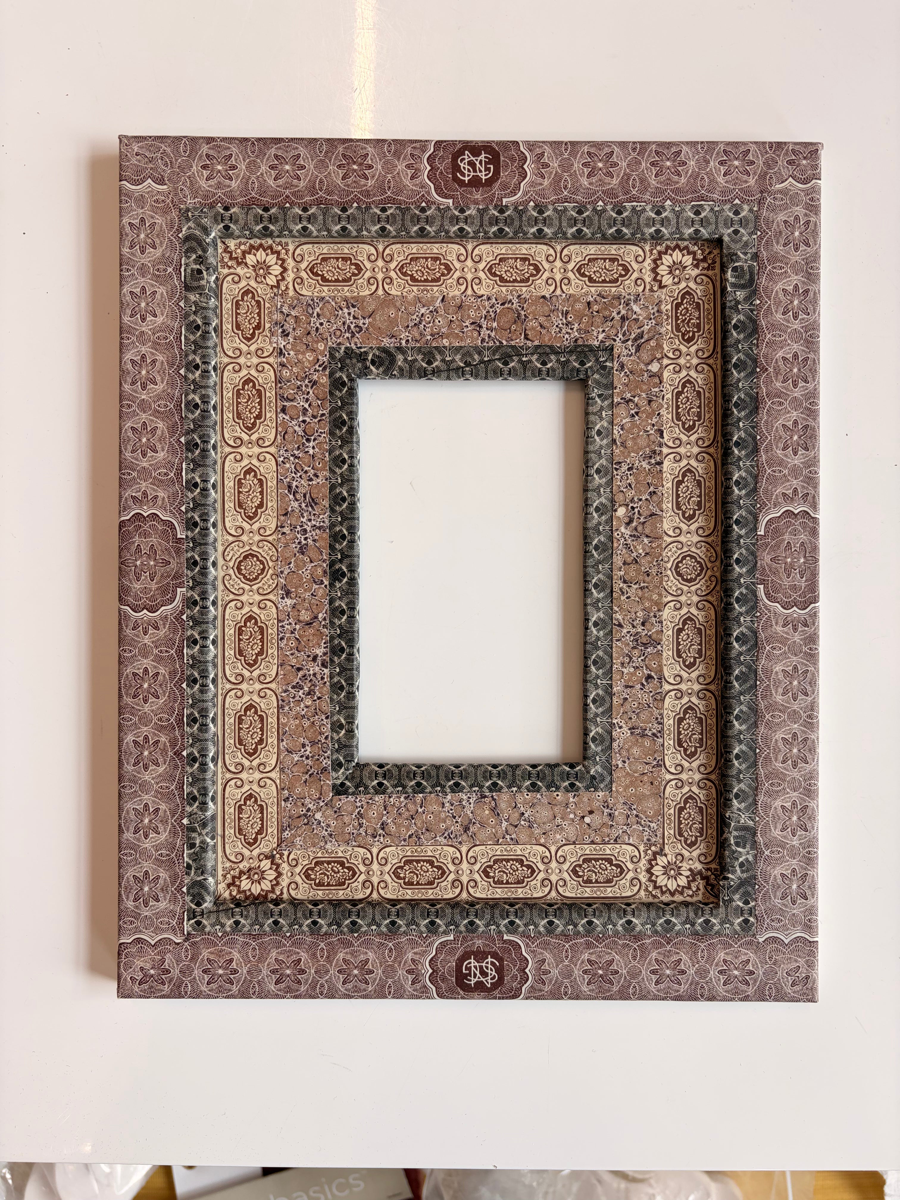 Antique French Papered Frames
