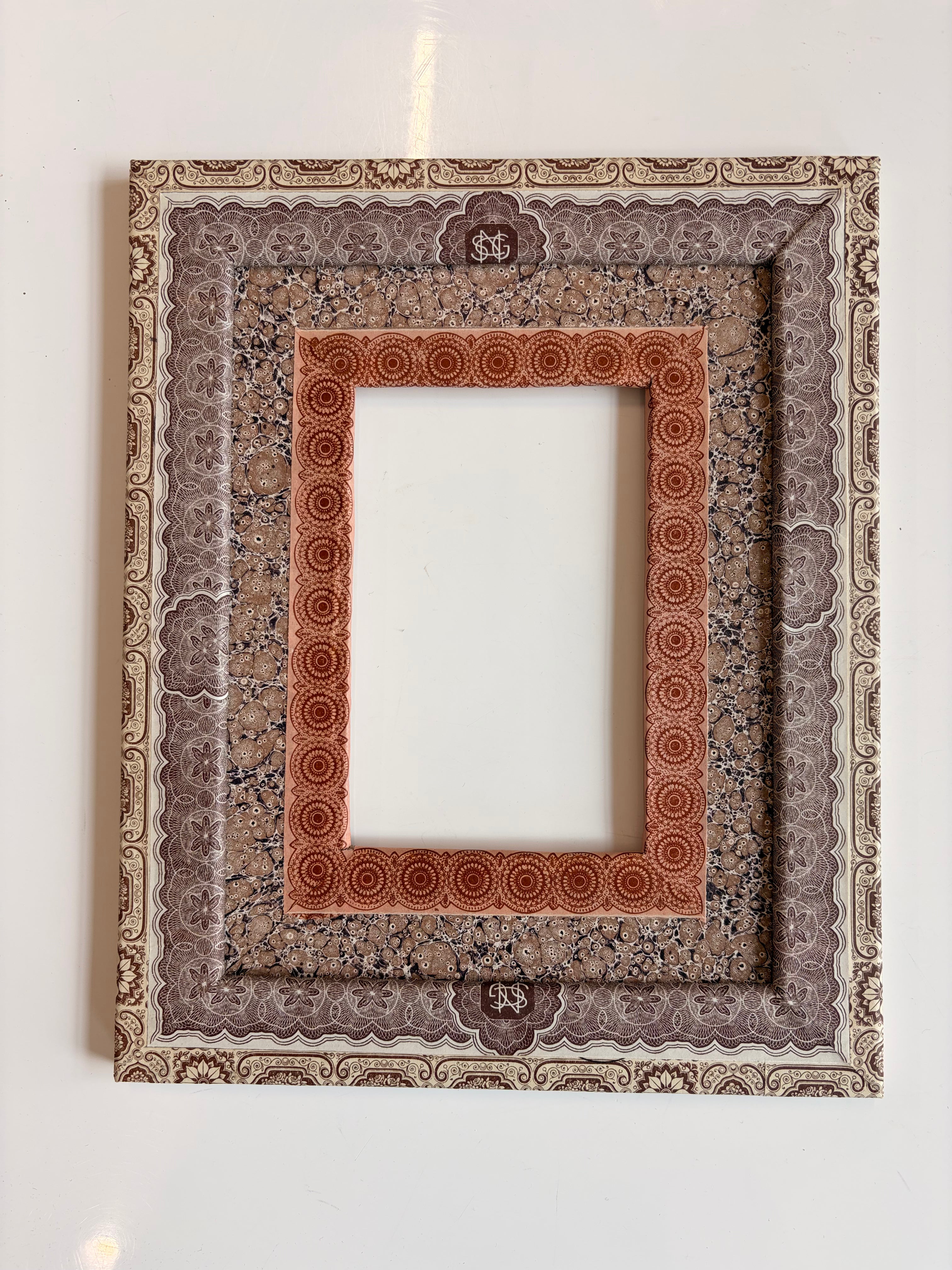Antique French Papered Frames