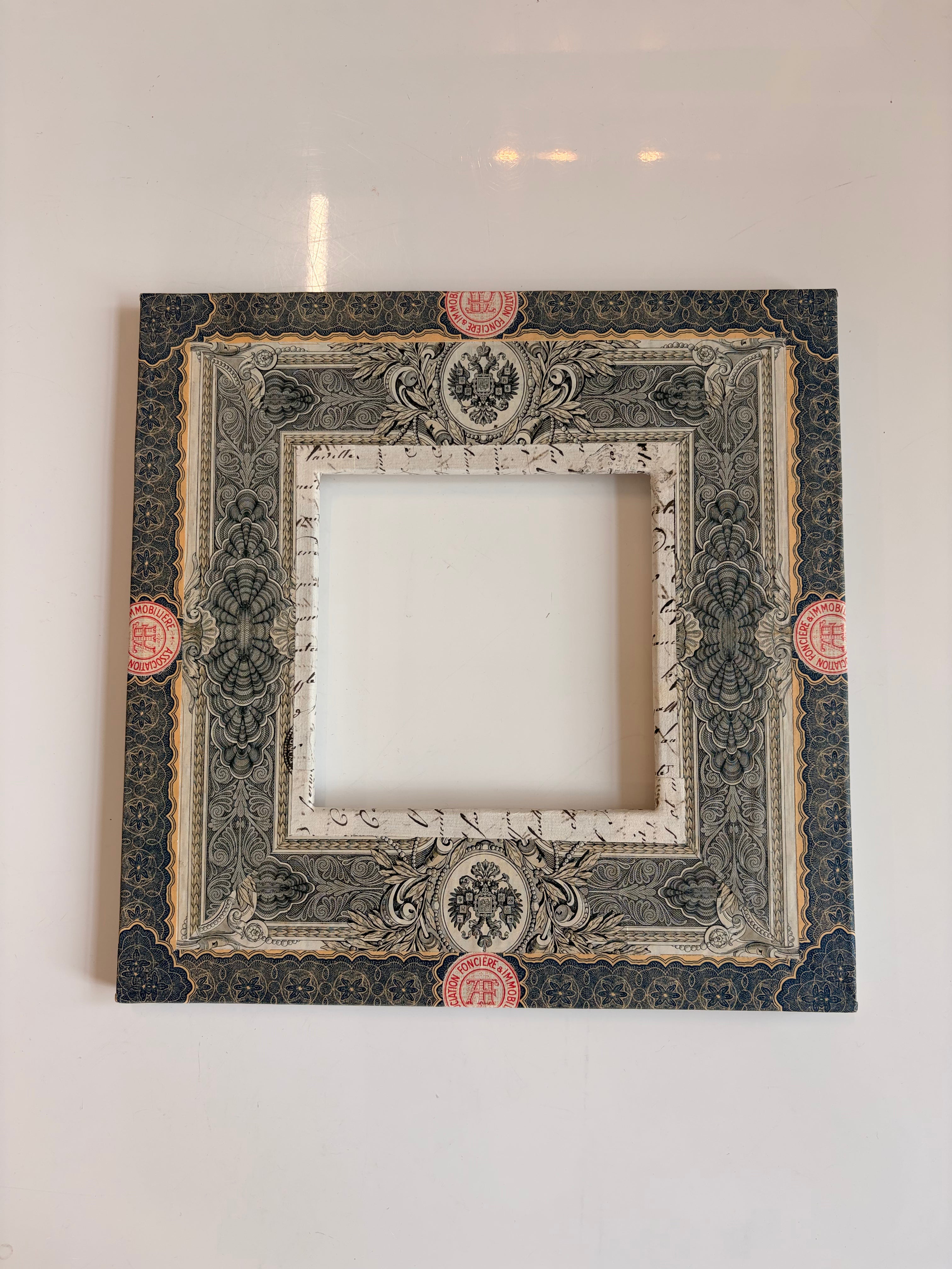 Antique French Papered Frames