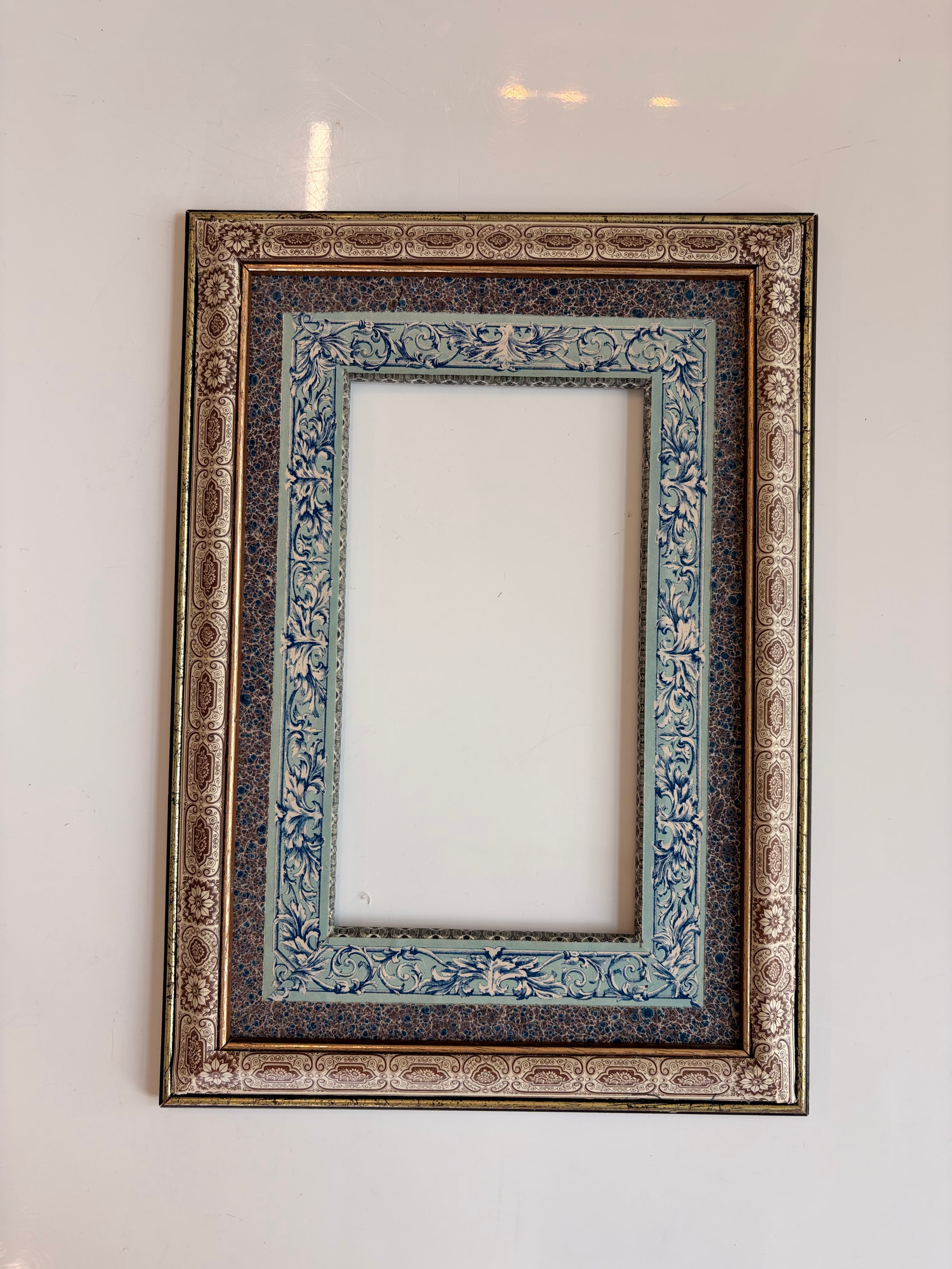 Antique French Papered Frames
