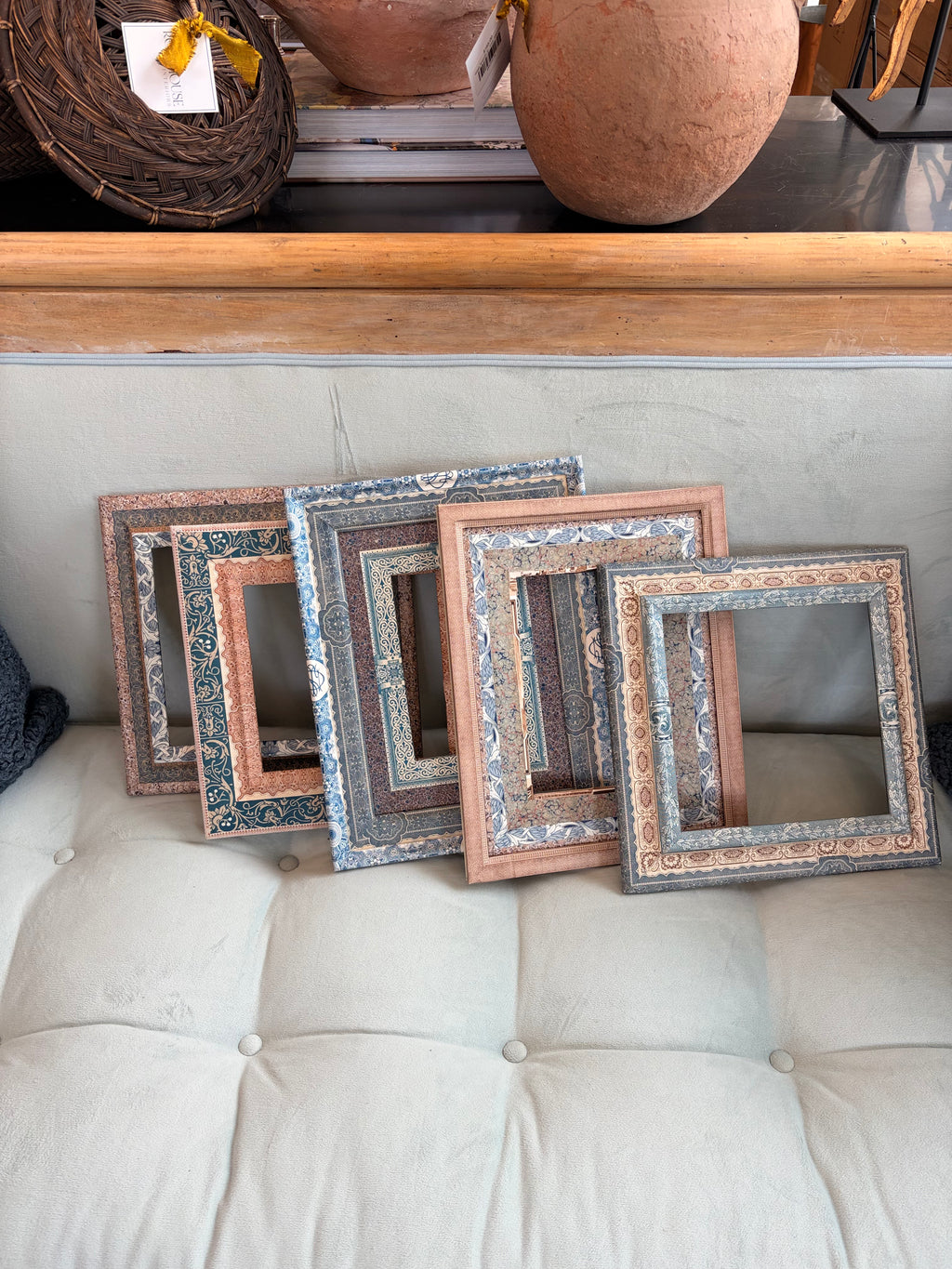 Antique French Papered Frames