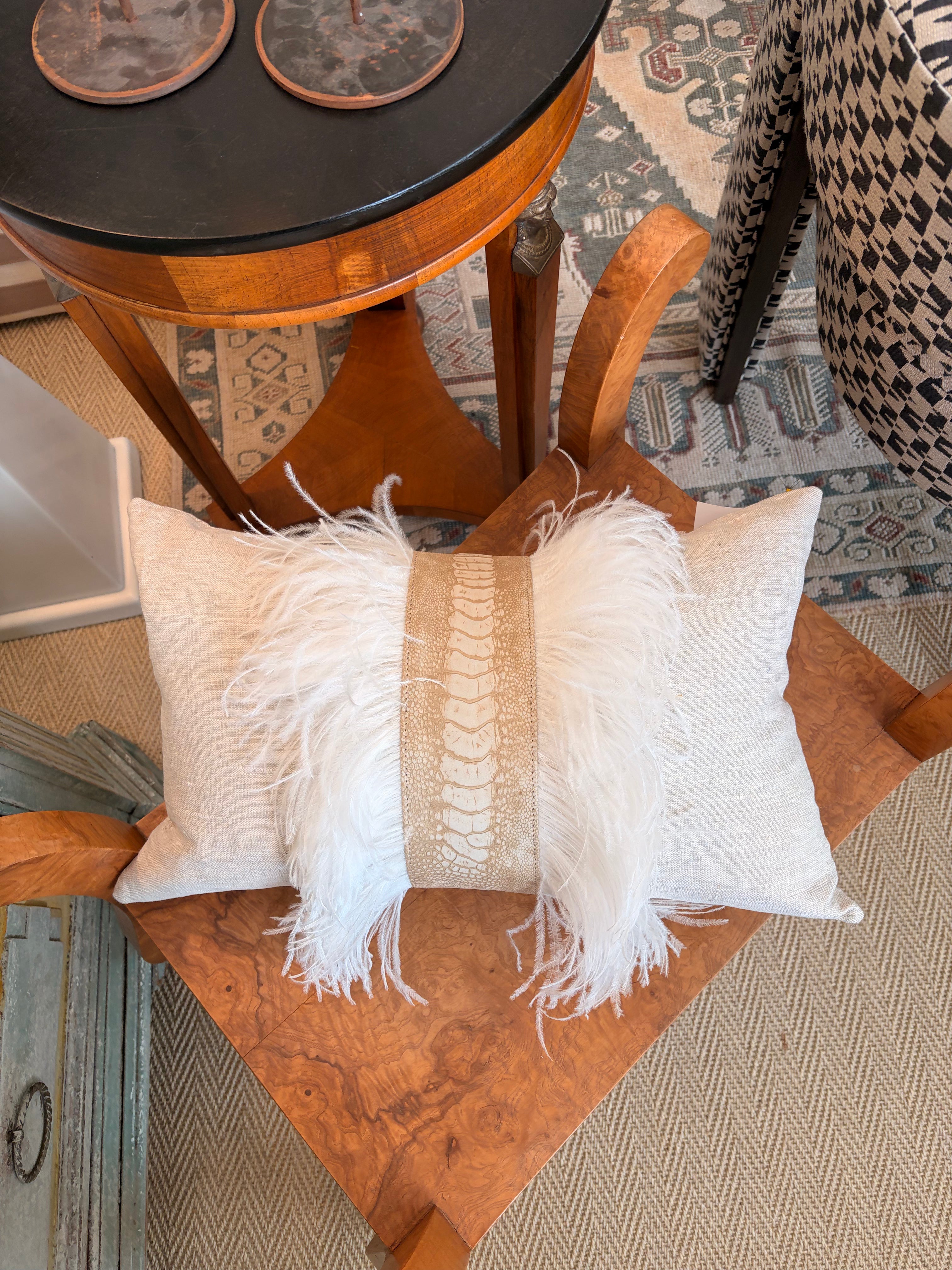 Ostrich Feather Lumbar