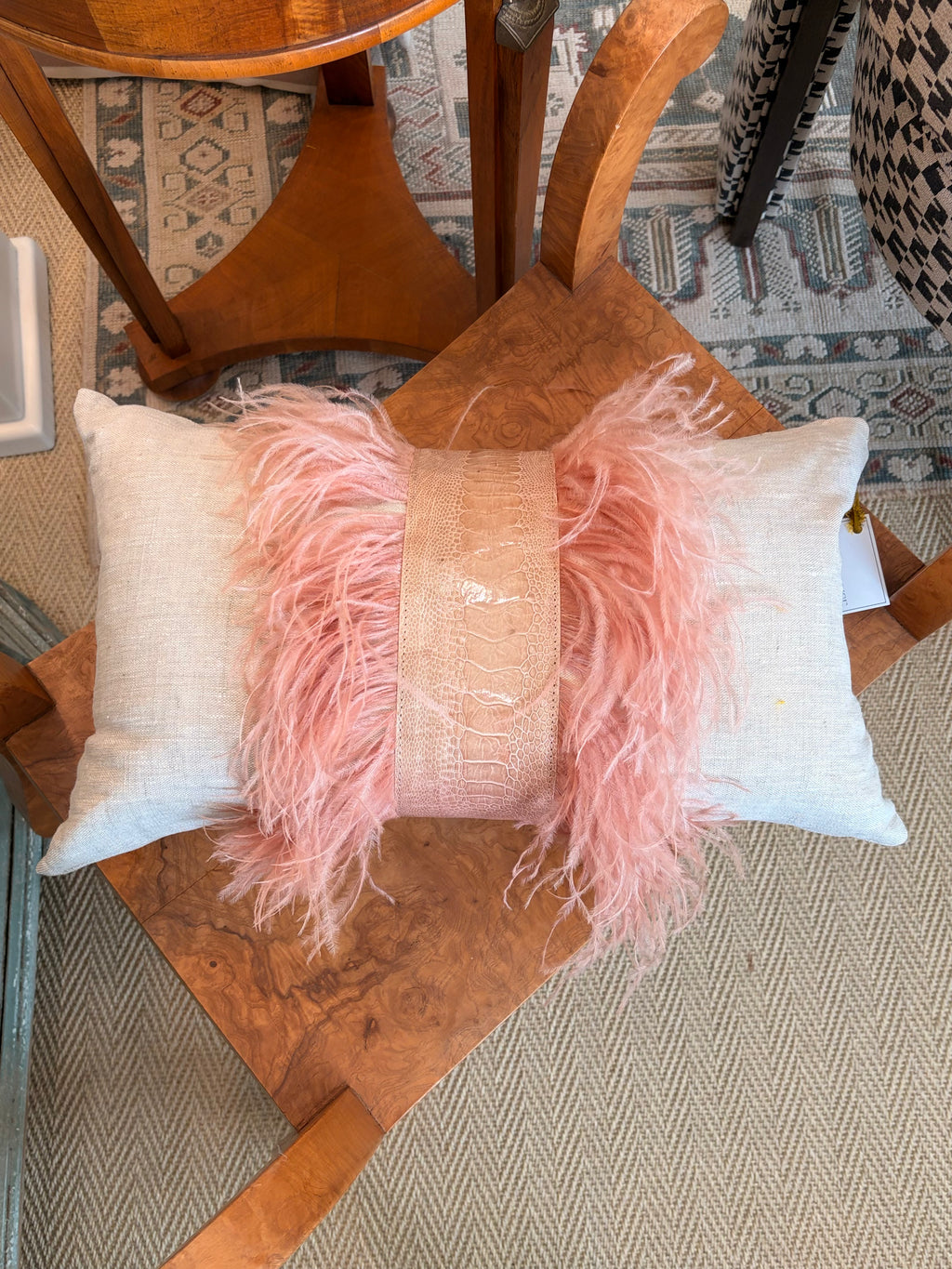 Ostrich Feather Lumbar